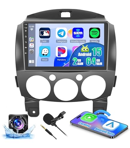 Amazon.com: 8 Core 4+64G Android 15 Car Stereo for Mazda 2 2007